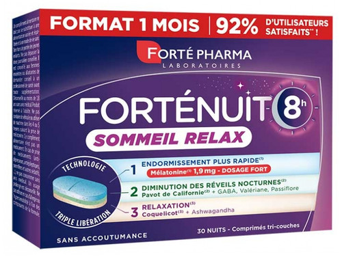Forté Pharma Forté Nuit Sleep Relax 8H 30 Tablets