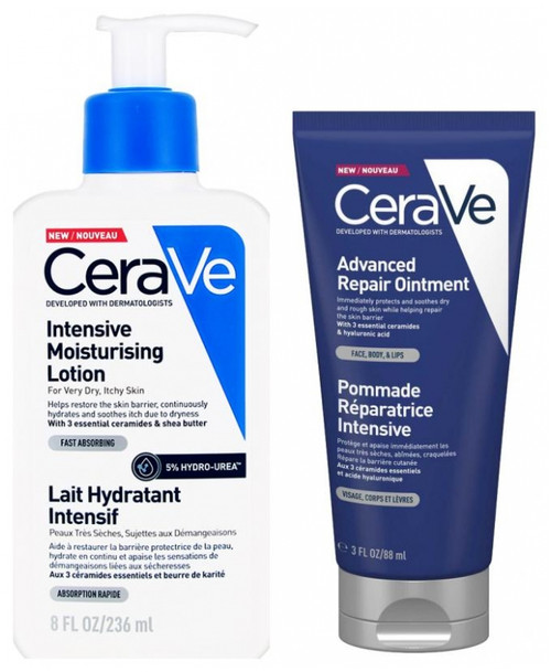 CeraVe Very Dry Skin Routine Intensive Moisturizing Lotion 236 ml + Repairing Ointment 88 ml