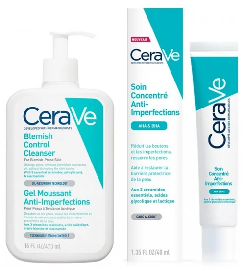 CeraVe Anti-Blemish Routine Acne-Prone Skin Foaming Gel 473 ml + Concentrated Care 40 ml