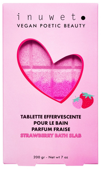 Inuwet Effervescent Bath Bar 200 g - Fragrance: Strawberry