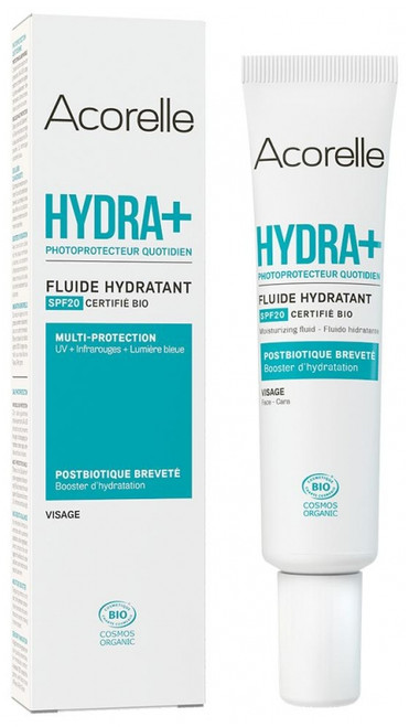 Acorelle Hydra+ Daily Photoprotective Moisturizing Fluid SPF20 Organic 40 ml