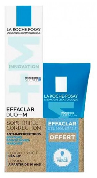 La Roche-Posay Effaclar Duo+M 40 ml + Effaclar Purifying Foaming Gel 50 ml Free