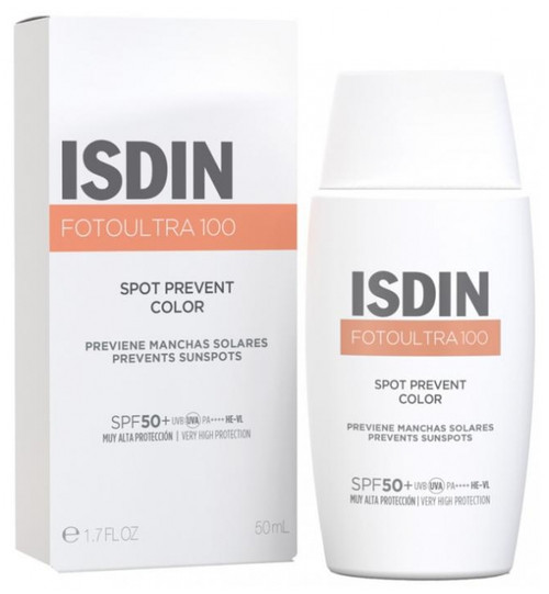 Isdin FotoUltra 100 Spot Prevent Color Prevent Sunspots SPF50+ 50 ml