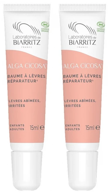 Laboratoires de Biarritz Organic Reparative Lip Balm 2 x 15ml
