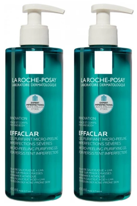 La Roche-Posay Effaclar Micro-Peeling Purifying Gel 2 x 400ml