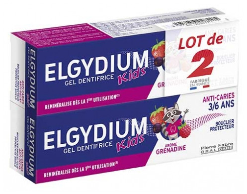 Elgydium Kids Anti-Cavity Toothpaste Gel 3/6 Years Pack of 2 x 50 ml