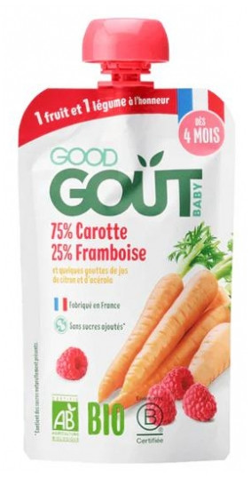 Good Goût Organic Raspberry Carrot From 4 Months 120 g