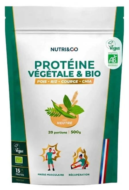 Nutri&Co Organic Plant-Based Protein 500 g - Taste: Neutral