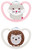 NUK Space 2 Silicone Soothers 0-6 Months - Model: Cat/Hedgehog NUK Space 2 Silicone Soothers 0-6 Months - Model: Cat/Hedgehog