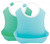Twistshake Soft Bib With Recuperator 4 Months and Up Set of 2 - Colour: Pastel blue - Green
