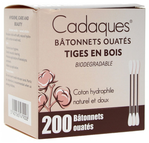 Cadaques 200 Cotton Swabs Wooden Rods - Steych