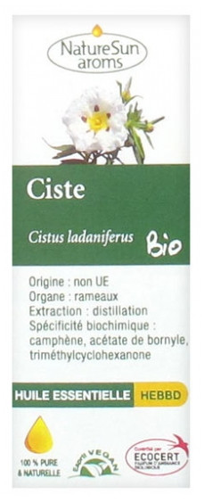 NatureSun Aroms Organic Essential Oil Cistus (Cistus Ladaniferus) 5ml ...