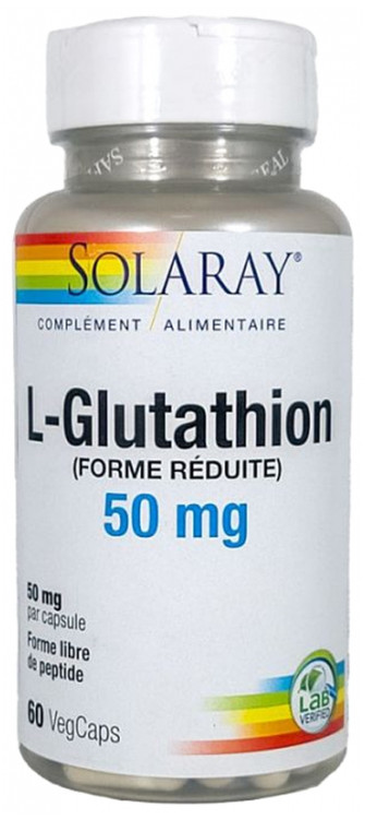 solaray l-glutathione Amazon.com: SOLARAY Tapa vegetal de L-glutatión (Btl-Plástico) 50mg main image 1