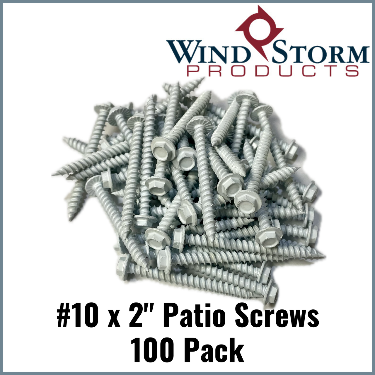 White Patio Screws - #10 x 2
