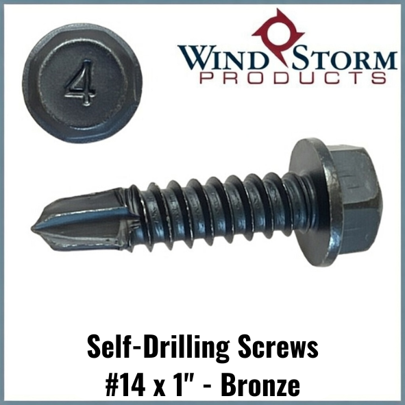 Bronze TEK Screws - 3/8 x 1