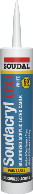 Soudacryl LTX1 one-part siliconized acrylic latex caulk
