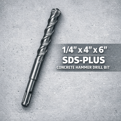 1/4" X 4" X 6" SDS-PLUS Concrete Hammer Drill Bit