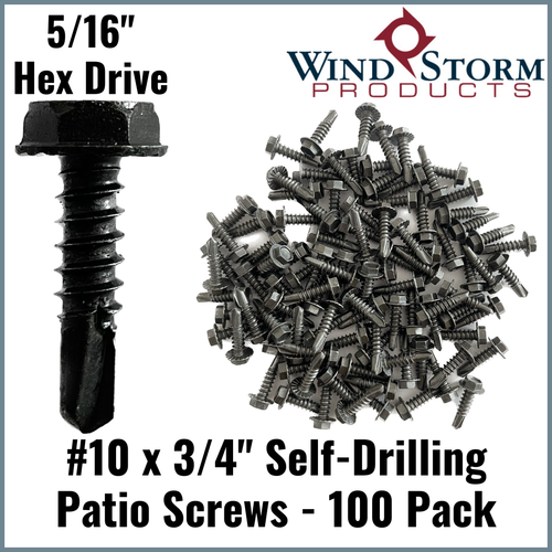 #10 x 3/4" | 5/16" Hex Washer Head TEK | Bronze | Contractor Pack (100 pack)