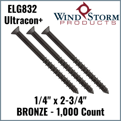 1/4" x 2-3/4" Star Drive Ultracon - Bronze - 1000 count