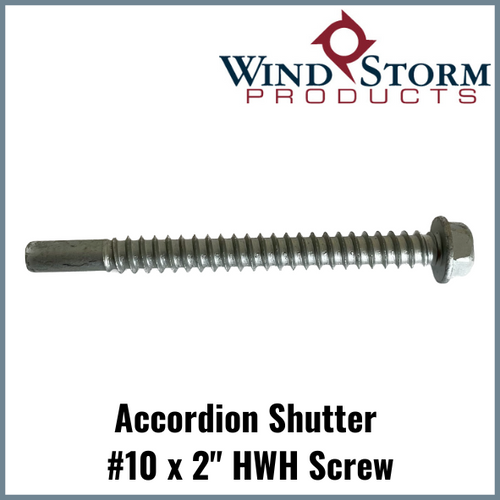 #10 x 2" Hex Washer Head screw in 410 Stainless