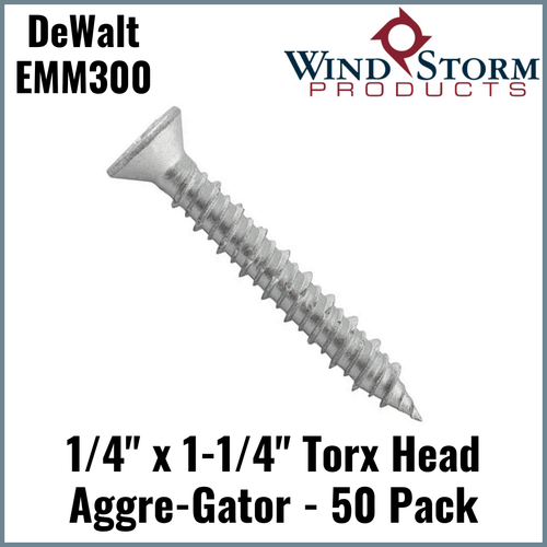 DFM3EMM300 | 1/4" x 1-1/4" TrimFit Flat Head | Aggre-Gator 304 Stainless Anchor