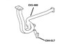 Front exhaust bracket FIAT Spider 2000 and Pininfarina 1979-1985 with 5-speed transmission - Auto Ricambi, EX4-017, 4412783