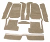 Tan 10-piece carpet set - Auto Ricambi Special FIAT 124 Spider and Spider 2000 - 1970-82 (without floor mounted accelerator pedal)  -  Auto Ricambi, RI3-404