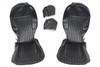 Black vinyl front and rear seat upholstery set FIAT 124 Spider - 1968-1978  -  Auto Ricambi, RI9-432