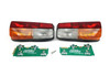 Tail light assembly pair with gaskets & LED compatible PC boards FIAT Spider 2000 and Pininfarina - 1979, 1980, 1981, 1982, 1983, 1984, 1985 Auto RicambiRS7-483-KIT, 4425404, 5936289, 4425403, 5936288 & 9938259, 9936062, 9936063