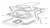 Pininfarina hard top B-pillar hook FIAT 124 Spider, Spider 2000 and Pininfarina - 1966-1985  -  Auto Ricambi, RE5-973, 5883647