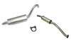 Rear and center mufflers with clamp FIAT Spider 2000, Pininfarina - 1980, 1981, 1982, 1983, 1983, 1985 - with fuel injection  -  Auto Ricambi, EX8-461, 4443325, 5976128, FA247