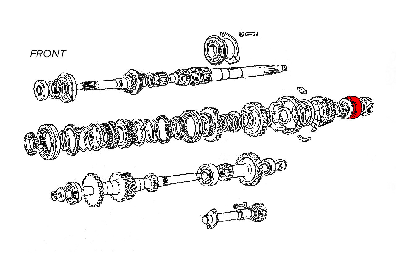 Transmission main or upper shaft rear bearing - 4274012 - Auto Ricambi
FIAT 124 Spider, Sport Coupe, Spider 2000 and Pininfarina 1968-1985 with 5-speed transmission