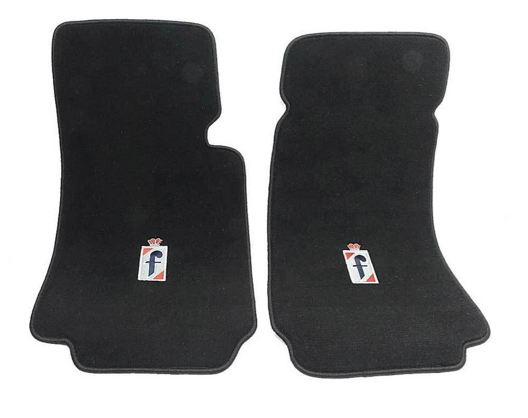 Black front floor mat pair FIAT 124 Spider, Spider 2000 and Black front floor mat pair FIAT 124 Spider, Spider 2000 and
