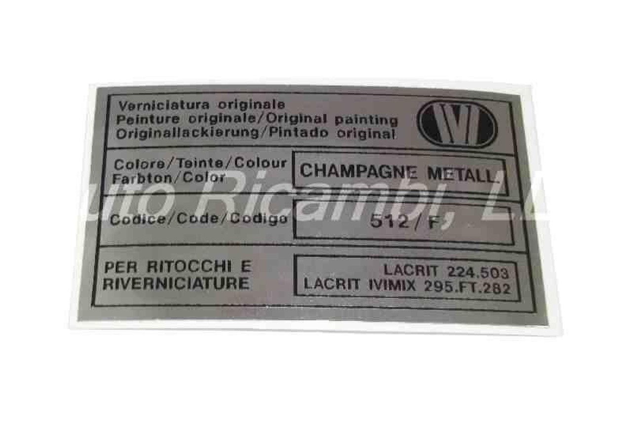 Paint Code Decal - IVI - Champagne Metall (Metallic Champagne)