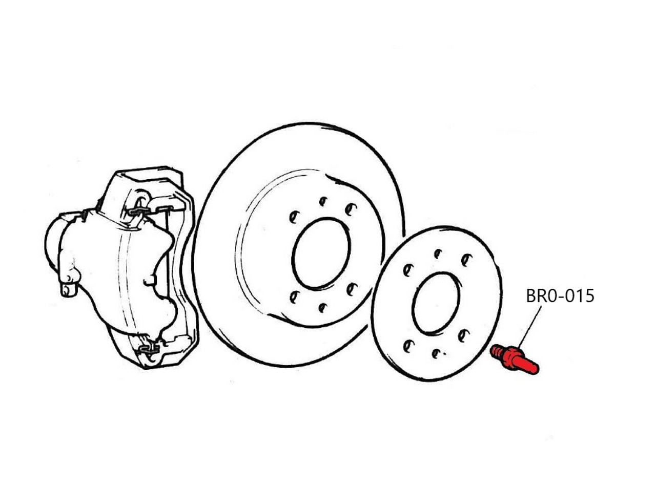 Brake rotor locating stud or pin
FIAT 124 Spider, Spider 2000 and Pininfarina - 1966-1985
FIAT 124 Sport Coupe - 1967-1975
FIAT X1/9 and Bertone - 1974-1988
Auto Ricambi
BR0-015, 4221815, 7560515