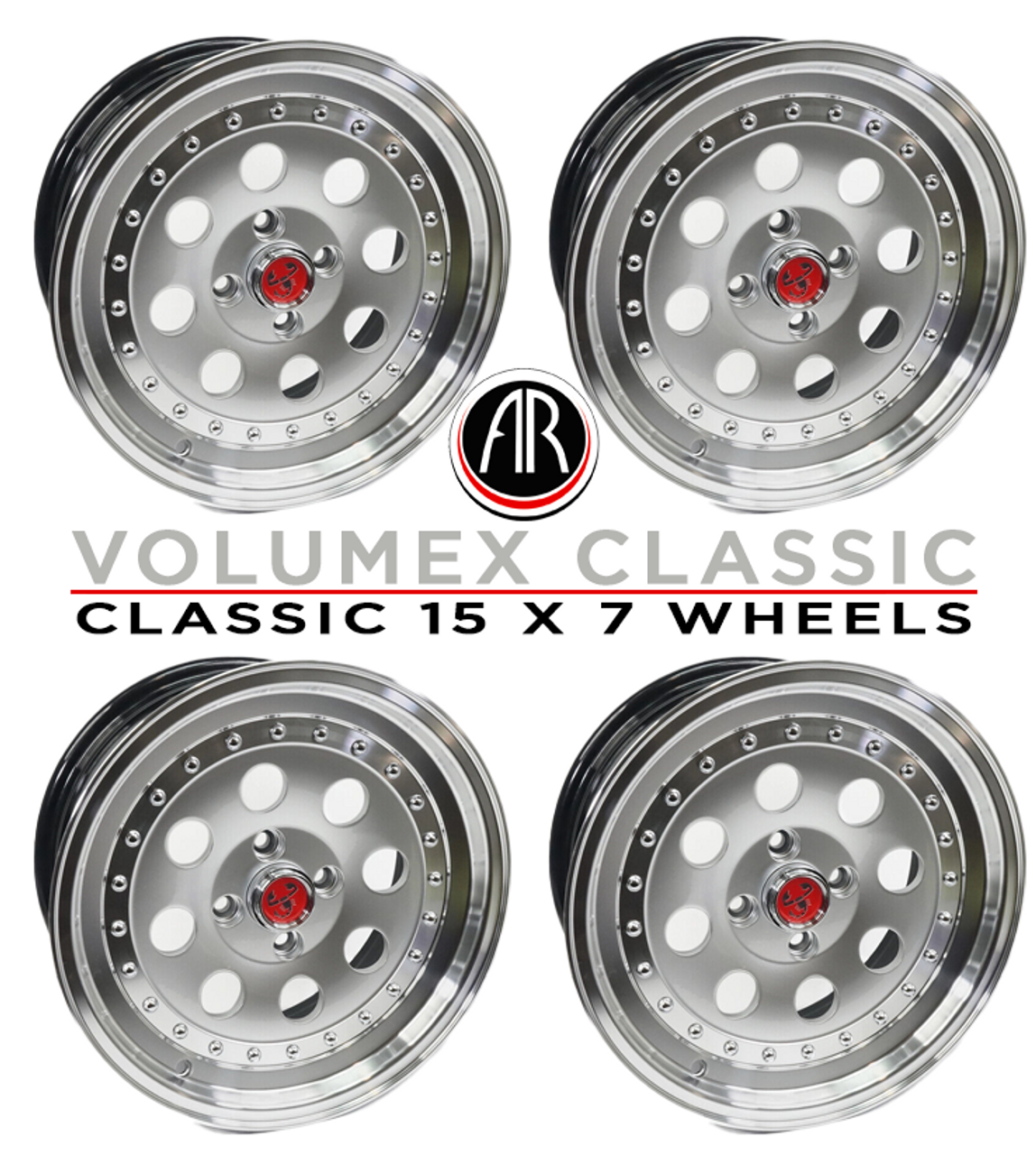 Volumex style wheels - 15" x 7", 15mm offset - SET of FOUR
FIAT 124 Spider, Spider 2000 and Pininfarina 1966-1985

FIAT 124 Sport Coupe - 1967-1975
All 2012-on FIAT 500 and 500 Abarth models
 - Auto Ricambi
SU9-315
