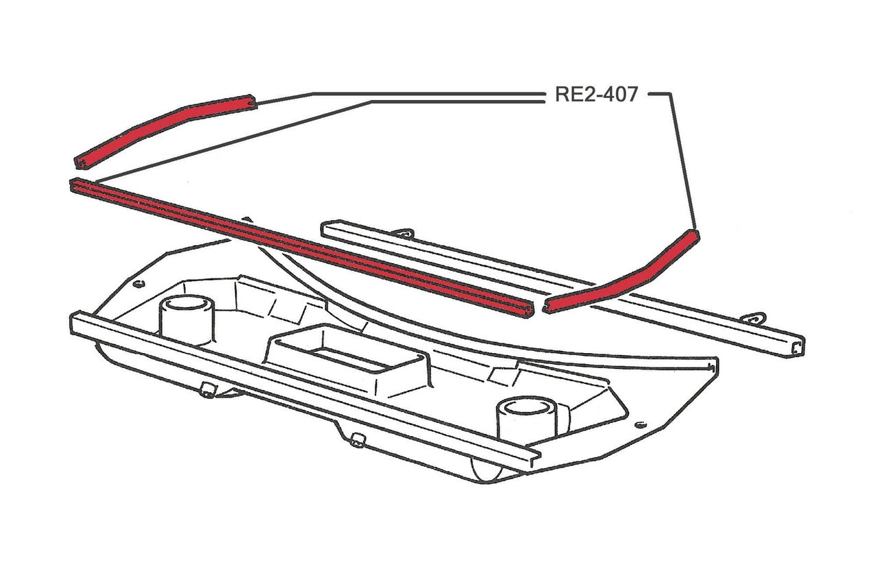 Wiper cowl to body seal - 1903181, 1903182
FIAT 124 Spider - 1966-1978 - Auto Ricambi