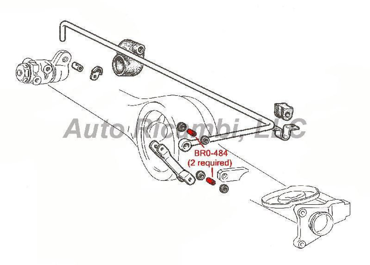 Brake compensator or pressure regulator linkage rod bushing inner sleeve or dowel
FIAT 124 Spider, Spider 2000 and Pininfarina - 1966-1985
FIAT 124 Sport Coupe - 1967-1975
Auto Ricambi 
BR0-484, 4106924