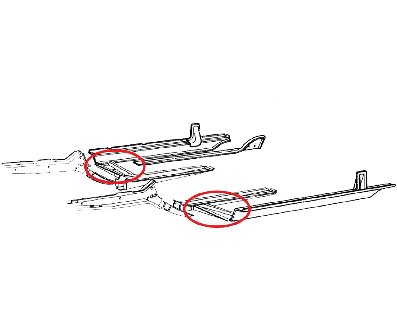 Left or right frame crossmember - Auto Ricambi
FIAT 124 Sport Coupe - 1967-1975