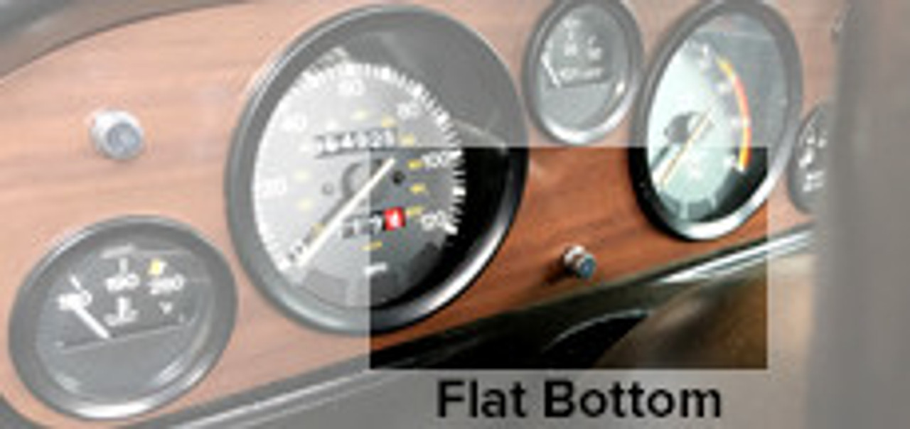 FIAT 124 Spider Dash Wood Set - Flat Bottom - Black Walnut - Auto Ricambi
