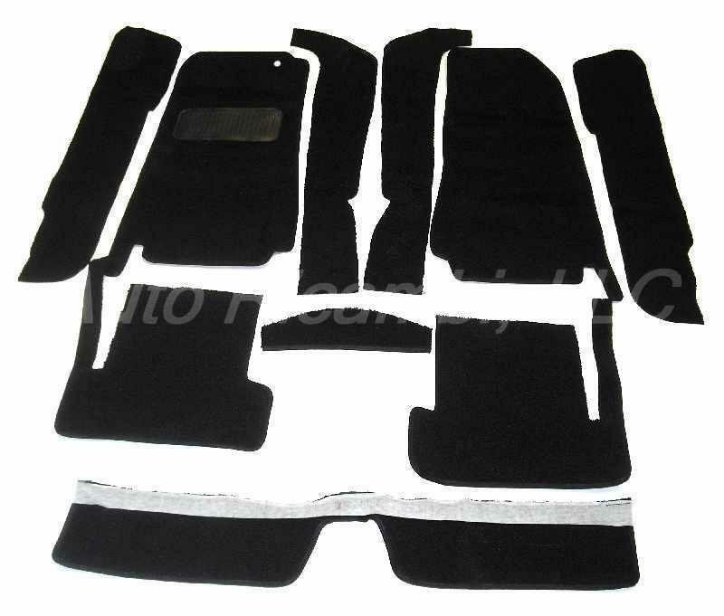 Black 10-piece carpet set - Auto Ricambi Special FIAT 124 Spider and Spider 2000 - 1970-1982  - Auto Ricambi   RI3-402