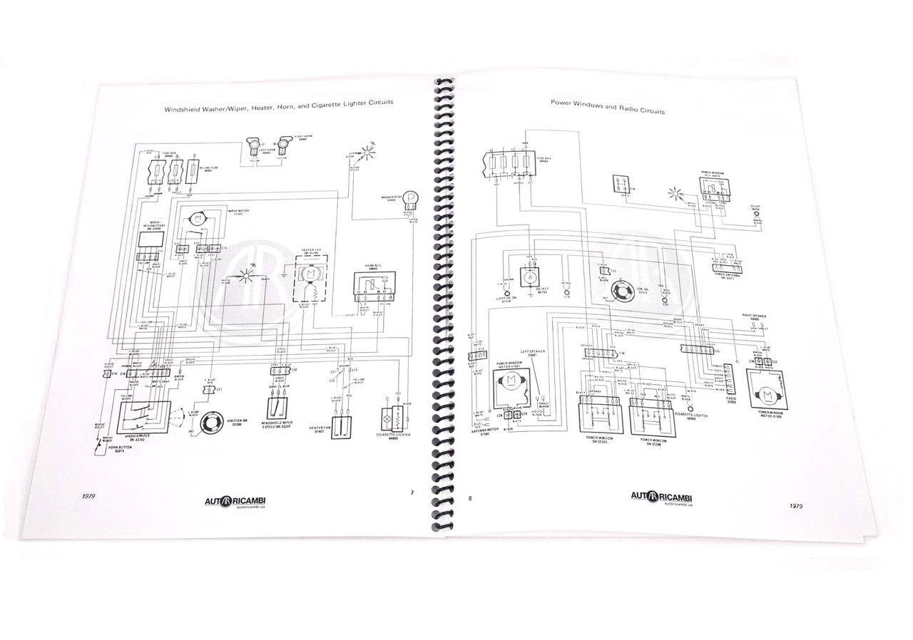 1979-1982 Wiring Diagram BookletFIAT Spider 2000 - 1979-1982 - Auto RicambiRS0-779