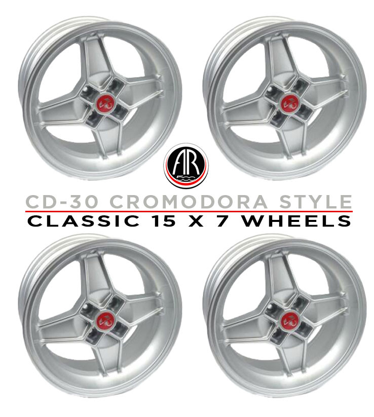 Auto Ricambi CD-30 style wheels, set of 4 FIAT 124 Spider and FIAT 500