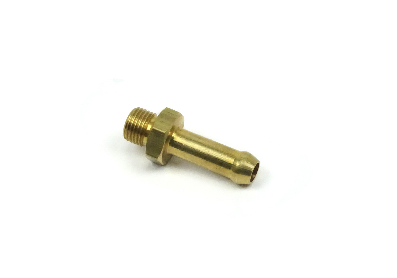 Threaded fuel inlet nipple (barb) for Weber IDF or Empi HPMX