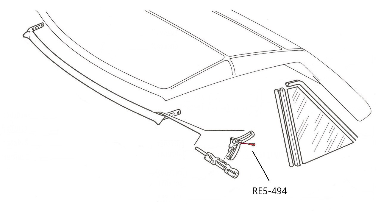 Chrome convertible top latch screw FIAT 124 Spider, Spider 2000 and Pininfarina - 1966-1985 - Auto Ricambi RE5-494