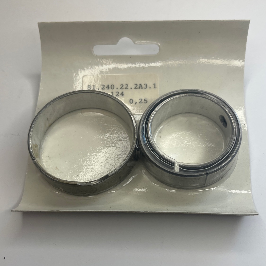 Sedan Oversized Cam Bearing Set - NOS FIAT 124 Sedan, Wagon - 1966-1973 1438cc OHV cam bearings (+0.25mm)- Auto Ricambi 4168676, 4133650, 4133651
