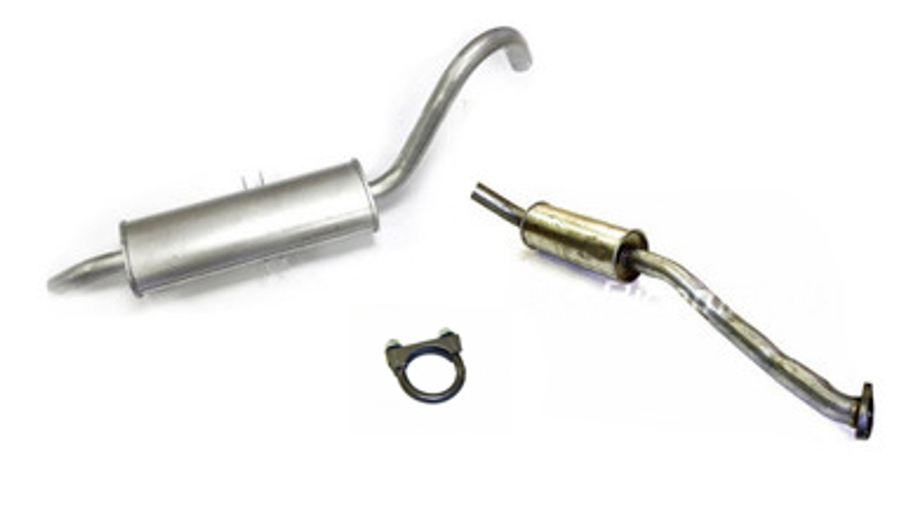 Rear and center mufflers with clampFIAT Spider 2000 - 1979-1980 - Carbureted - Auto Ricambi, EX8-463, 4419683, FA 7045, 5976128, FA247