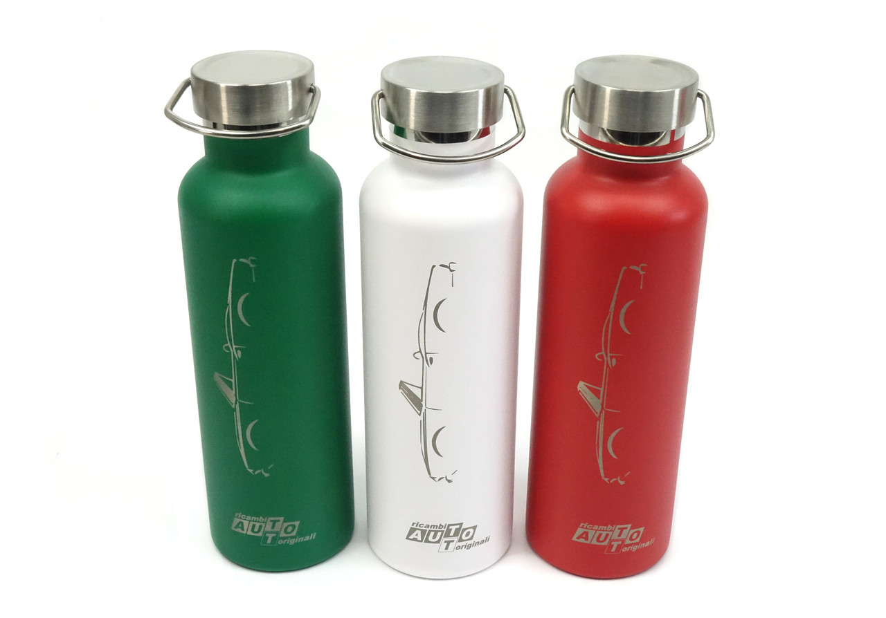 FIAT Spider Etched Thermal Bottle Choose Red, Green or White