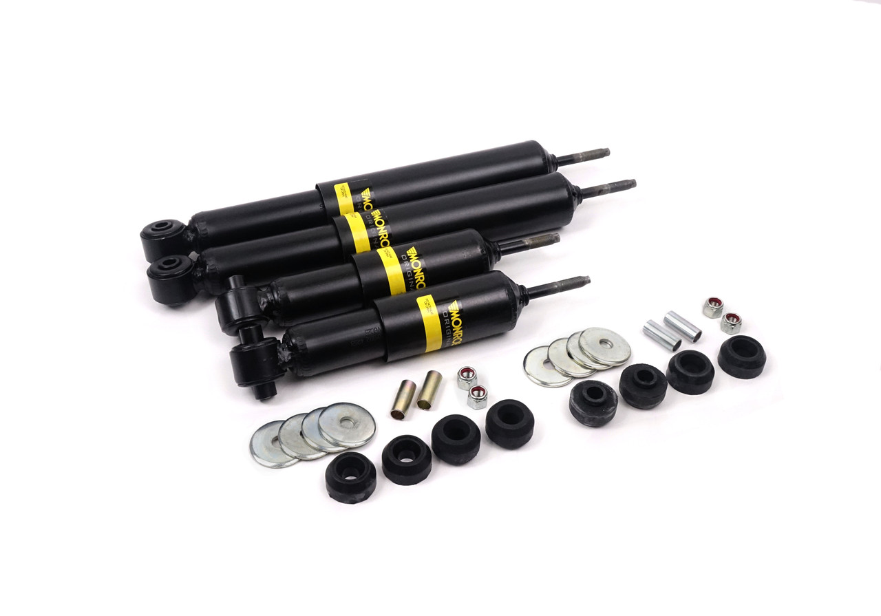 Complete set of rare Monroe hydraulic shock absorbers FIAT 124 Spider, Spider 2000 and Pininfarina - 1966-1985 FIAT 124 Sport Coupe - 1967-1975  -  Auto Ricambi, SU8-430, 4434926, 343141, 5932565, 343142