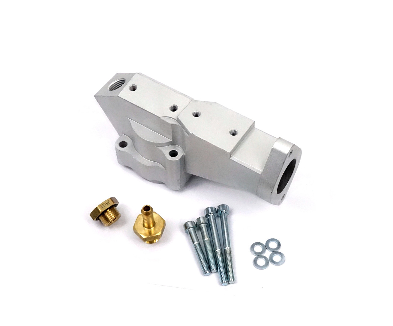 Billet aluminum coolant outlet  FIAT 124 Spider, 2000 and Pininfarina - 1971-1985 FIAT 124 Sport Coupe - 1971-1975  -  Auto Ricambi, 4447345, 4406136, CO0-054